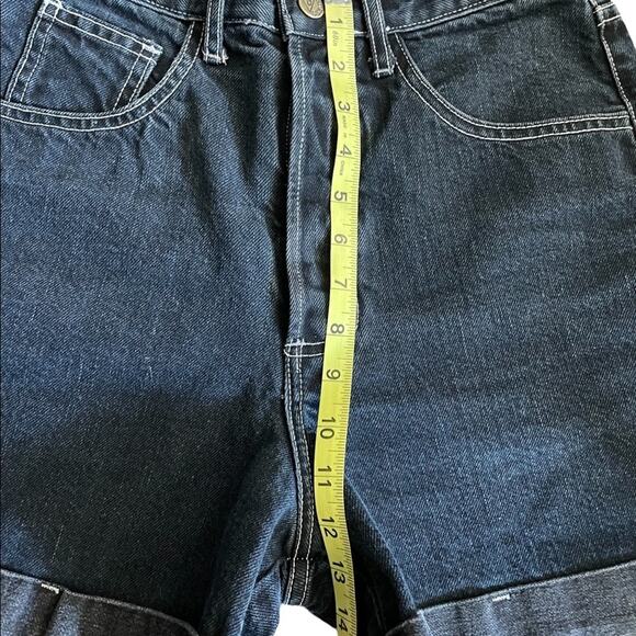 VTG Guess High Rise Boyfriend SHORTS Womens 27 Black Denim Y2K 90s Button Down - Picture 4 of 7